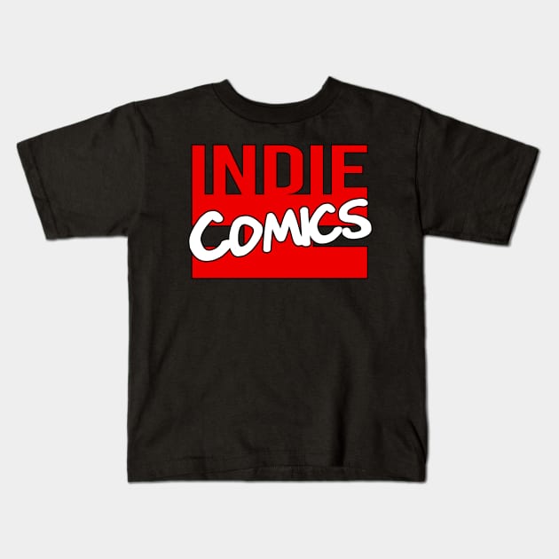 Indie Comics Logo Kids T-Shirt by QuietRedMedia